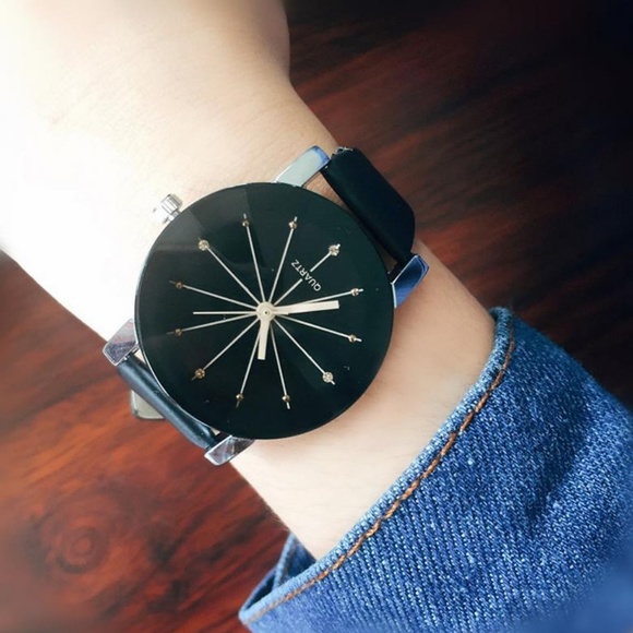 ⌚️NEW⌚️ Unisex Wristwatch Leather Quartz Watch - Picture 4 of 8